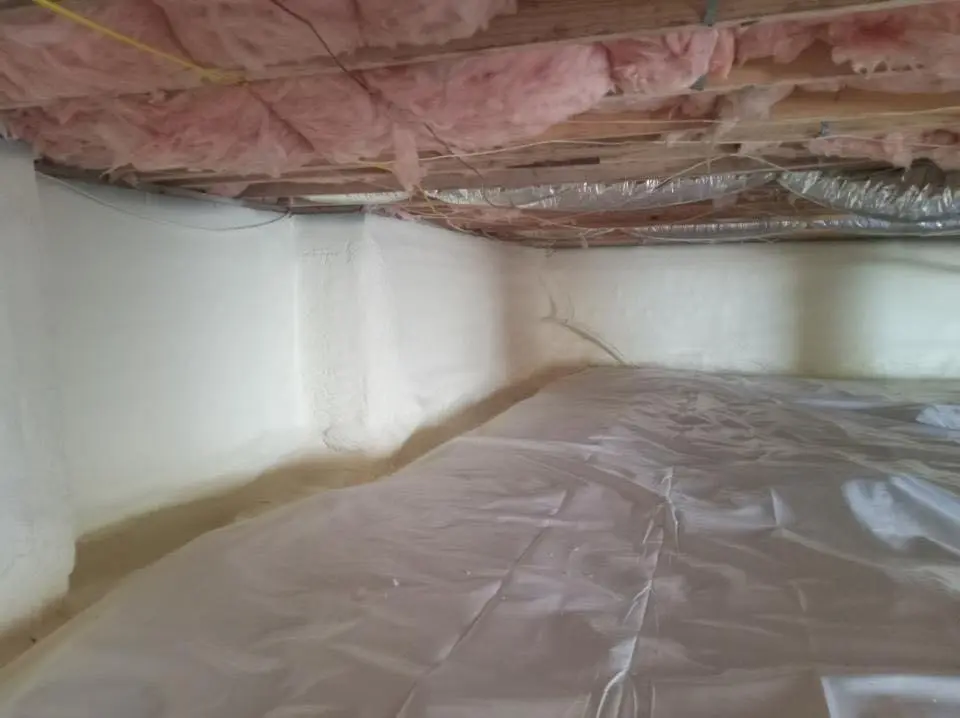 Crawl space encapsulation with closed-cell spray foam for Roof Leak Repair in Spout Springs
