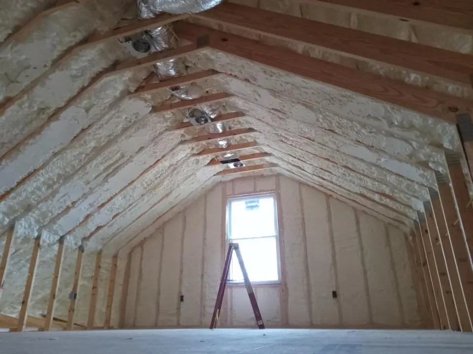 Spray foam roofing application for Crawl Space Insulation project in Spout Springs